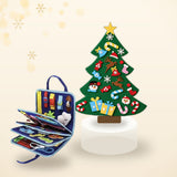 Le Cadeau Magique : sapin de Noël en feutrine et busy book bleu