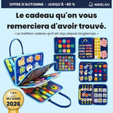 Busy book Nidelou bleu, Coffret Éveil 8 pages