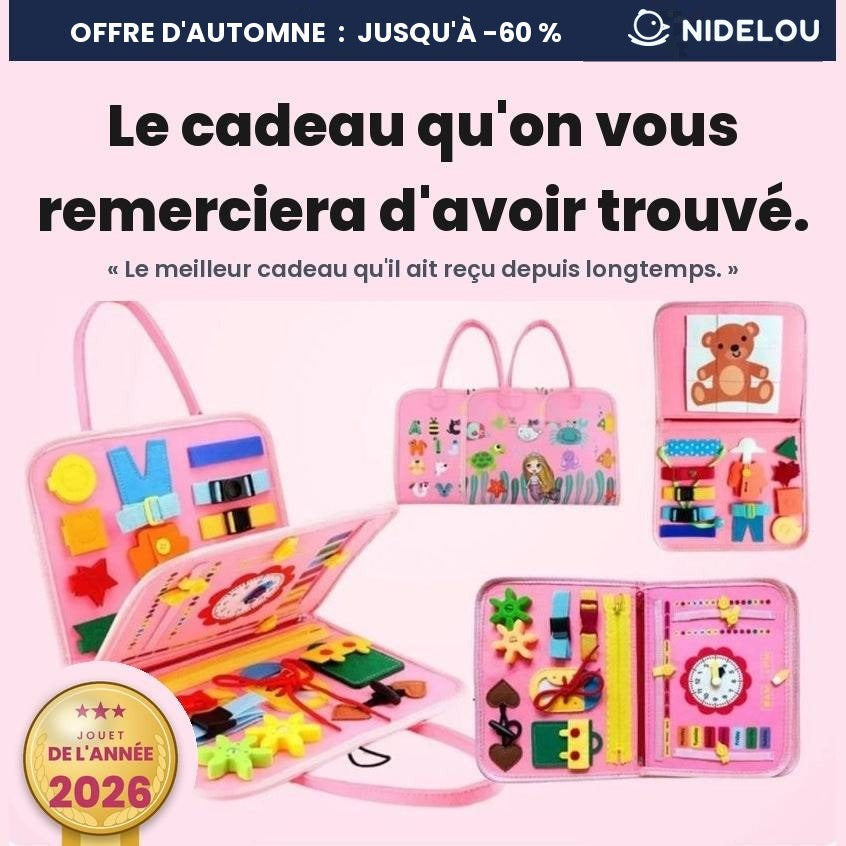 Busy book Nidelou rose, formule L'Essentiel