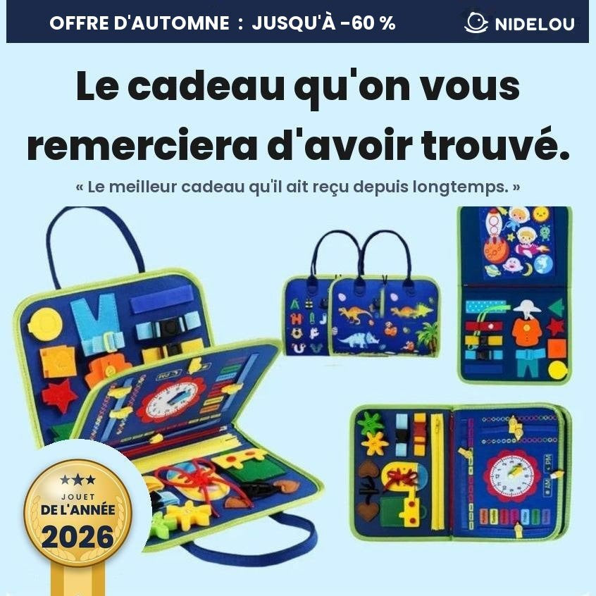 Busy book Nidelou bleu, formule L'Essentiel